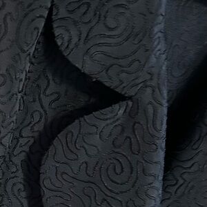 Vintage Liz Claiborne suit black brocade with peplum belted and skirt size 8P